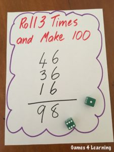 Roll 3 Math Game