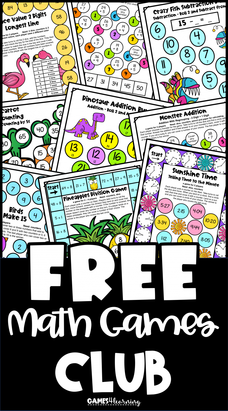 Free Games 4 Learning Club with Language and Math Games for Kids
